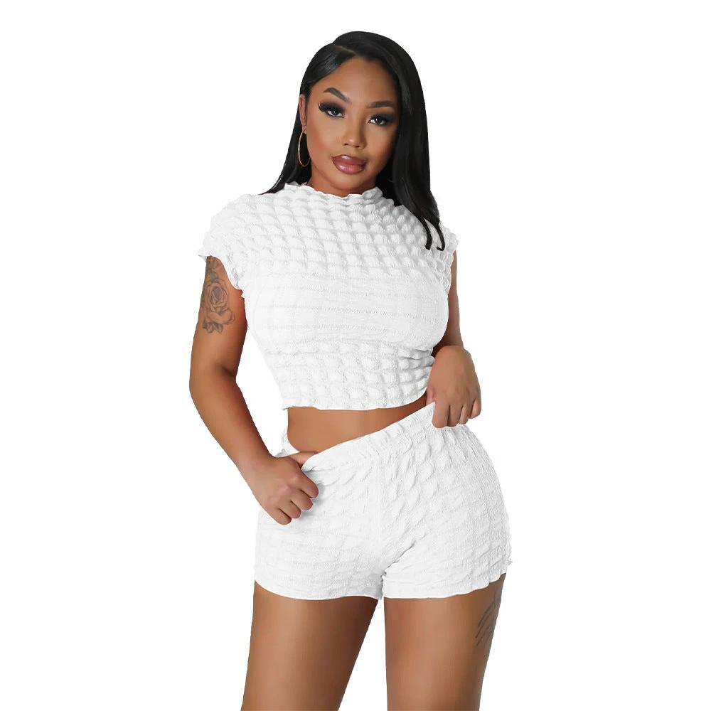 Popcorn Bubble Two-piece Set by GJG Denim