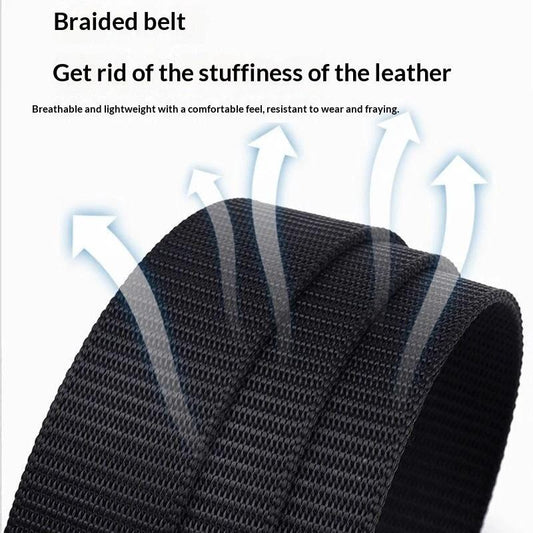 Men's Toothless Buckle Nylon Belt by GJG Denim