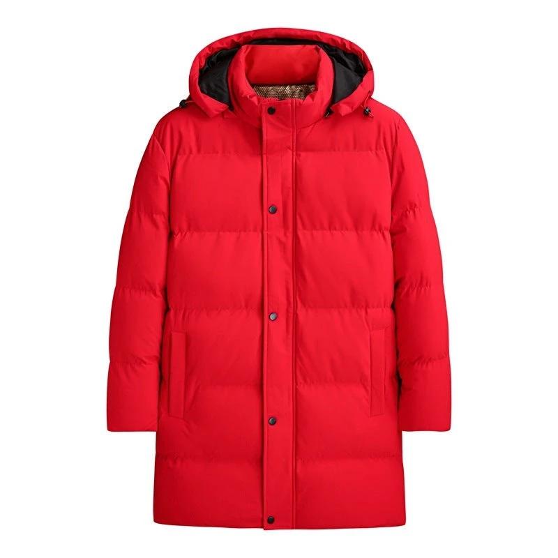 Men's Thickened Thermal Long Color Cotton Coat by GJG Denim