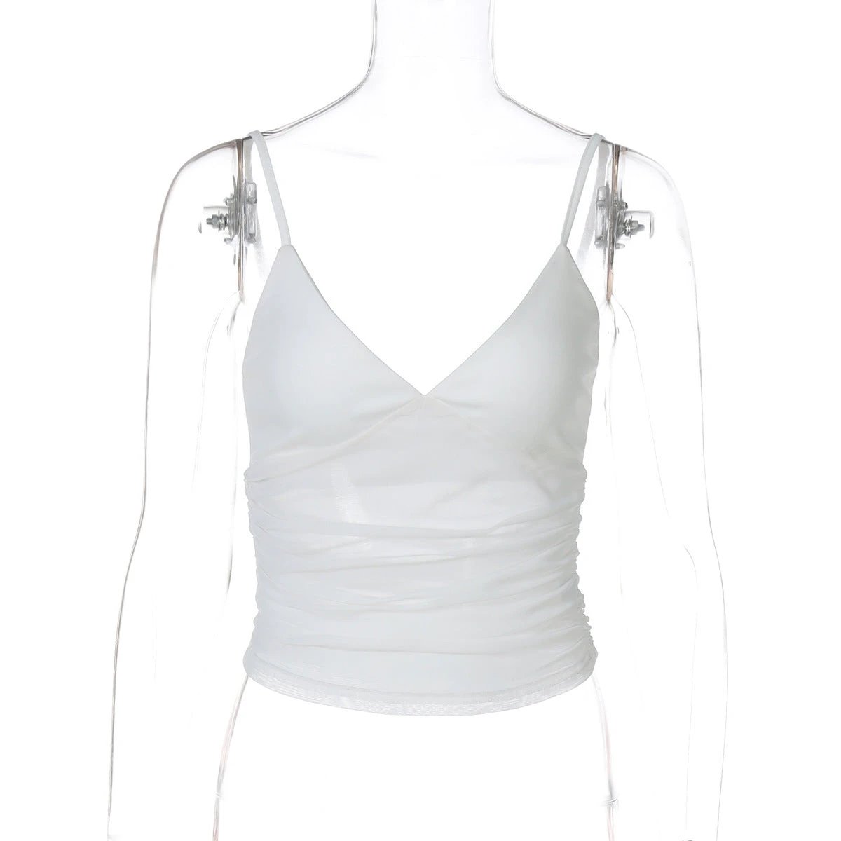 Mesh Slim Fit Patchwork Backless Camisole by GJG Denim