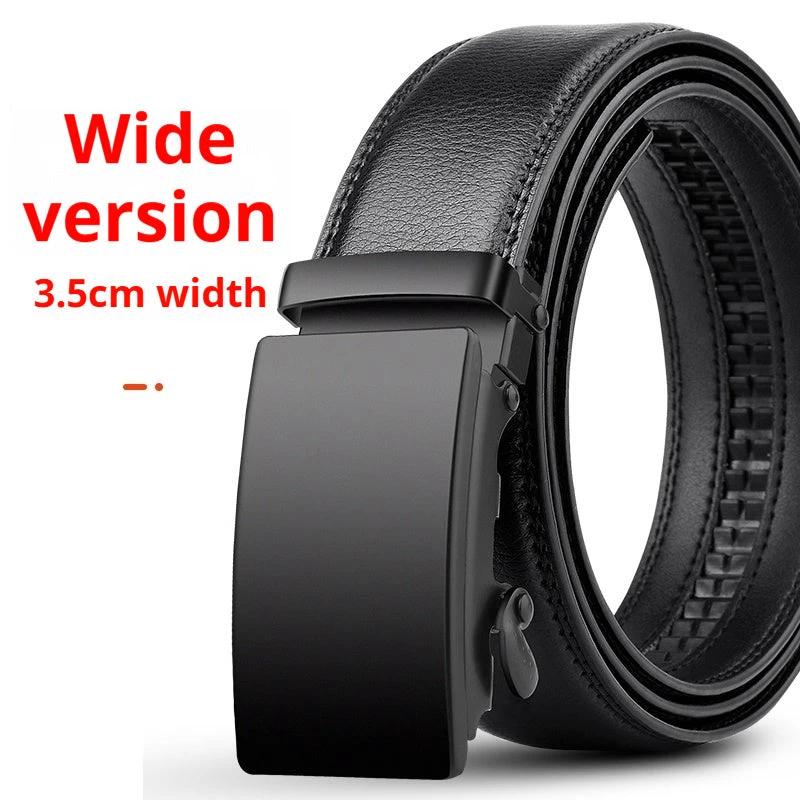 Men's High-end Genuine Leather Automatic Buckle Belt by GJG Denim