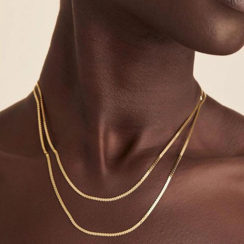 Titanium Steel Gold Plated Necklace Anklet Bracelets set by GJG Denim