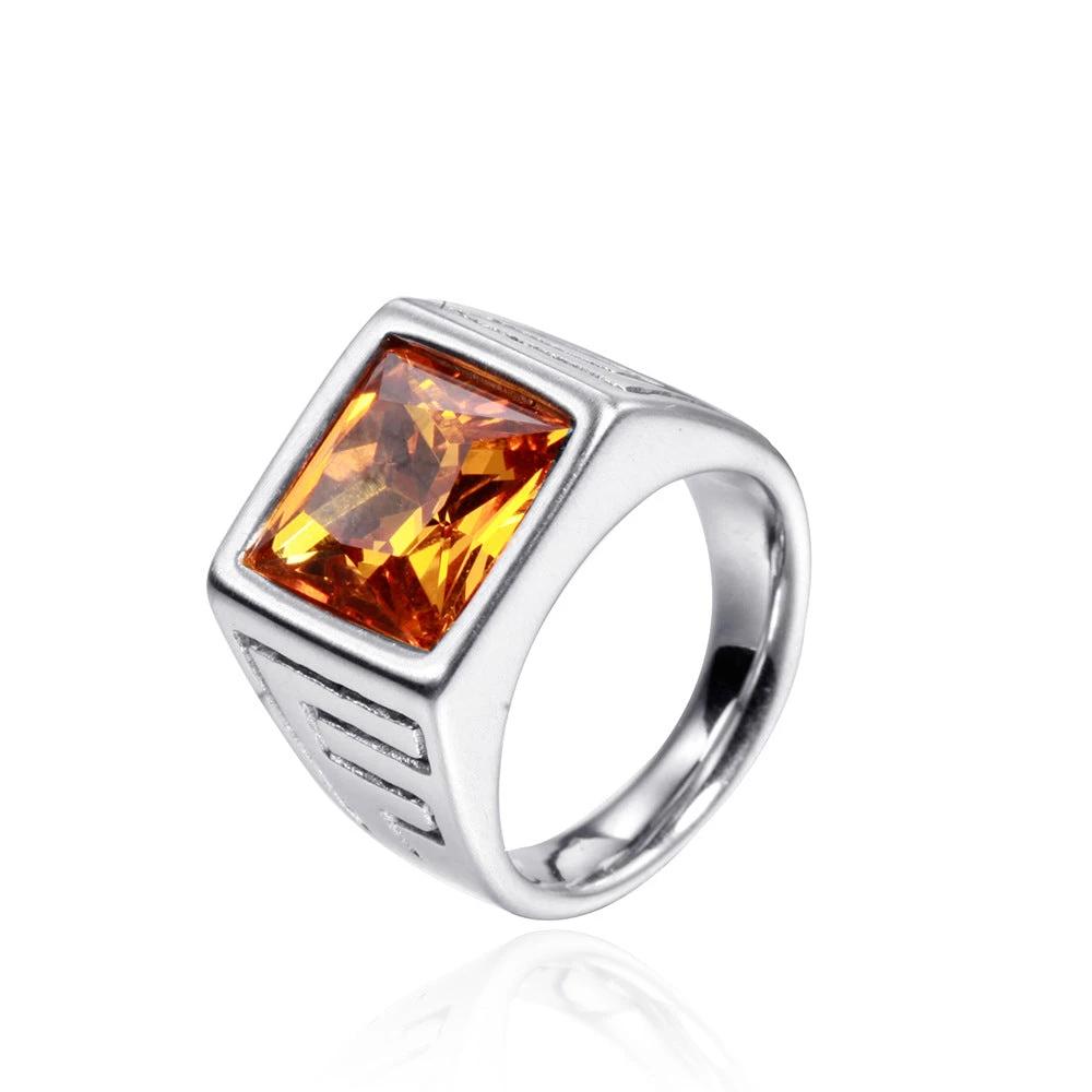 Retro Trendy Men's Stainless Steel Ring by GJG Denim