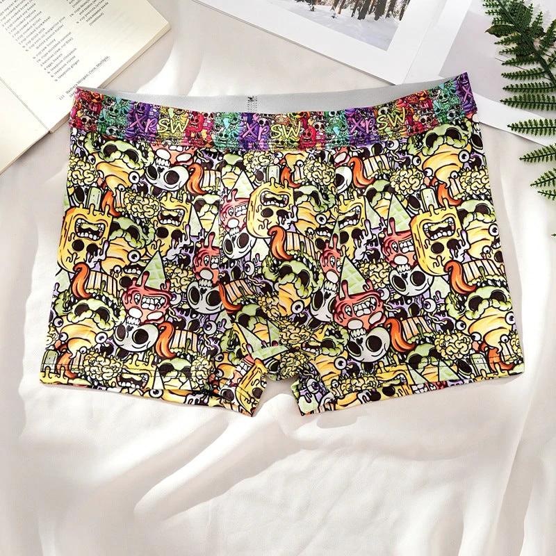 Men's Printed Skull Breathable Boxers by GJG Denim