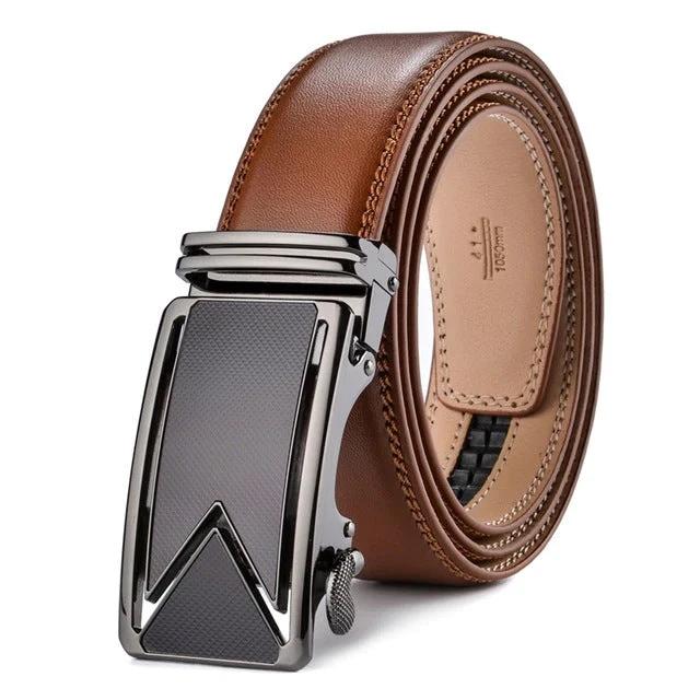 Genuine Leather Men's Comfort Click Belt by GJG Denim