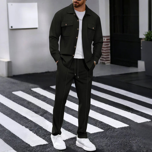 Long-sleeved Casual Men's Leisure Suit by GJG Denim