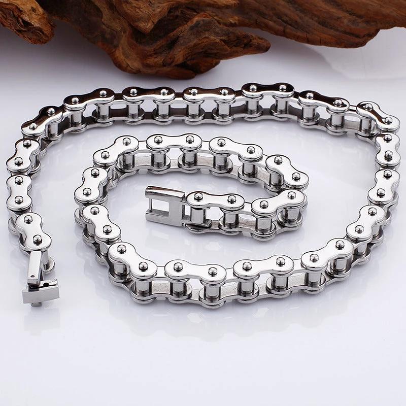 Titanium Steel Bike Chain For Men by GJG Denim