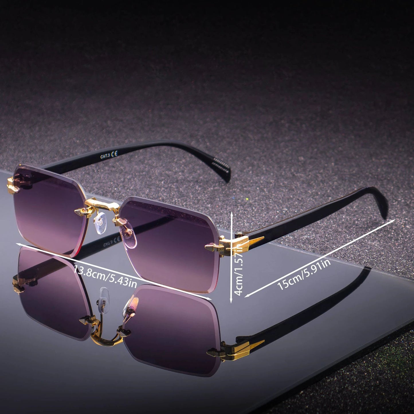 Men's Frameless Fashion Sunglasses by GJG Denim