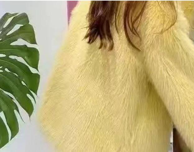 Fashion Long Sleeve Fluffy Coat Women by GJG Denim
