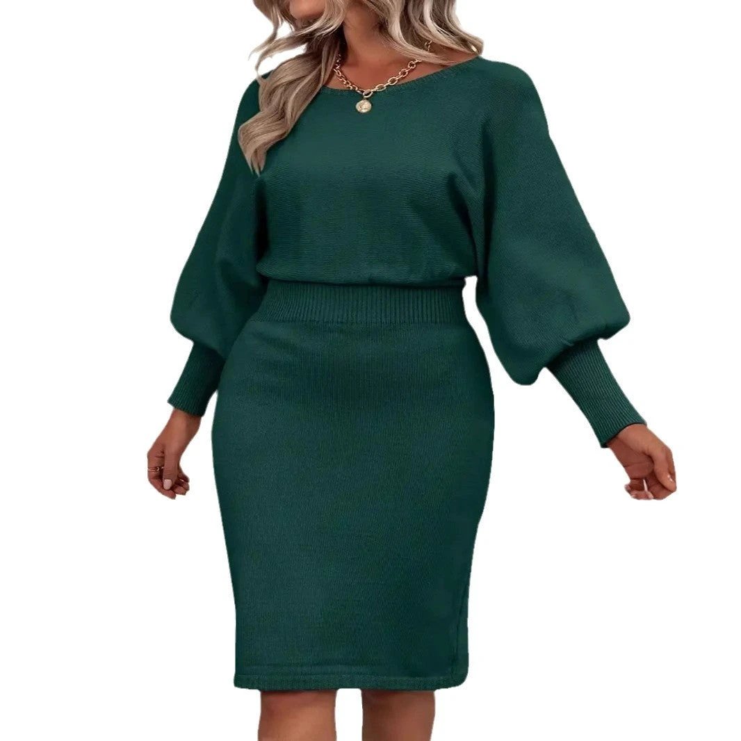 Sheath Plus Size Women's Long Sleeve Temperament Dress by GJG Denim