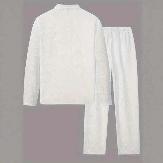 Mens Basic Minimalist Solid-Color Suit by GJG Denim