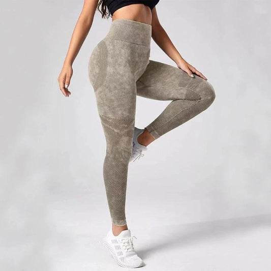 Hollow Design Seamless Leggings High Waist Hip Lifting Running Sports Fitness Yoga Pants Fashion Womens Clothing by GJG Denim