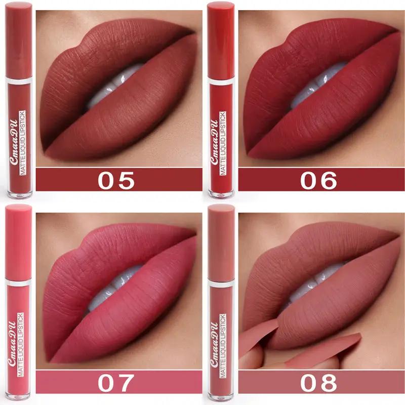 Women's Non-stick Cup Waterproof Matte Lipstick by GJG Denim