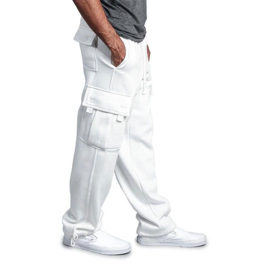Men's Casual Multi Pocket Cargo Sweatpants by GJG Denim