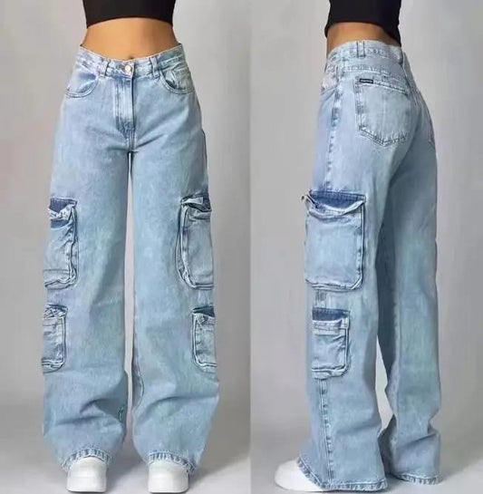 Fashionable American-style Workwear Denim Jeans For Women by GJG Denim
