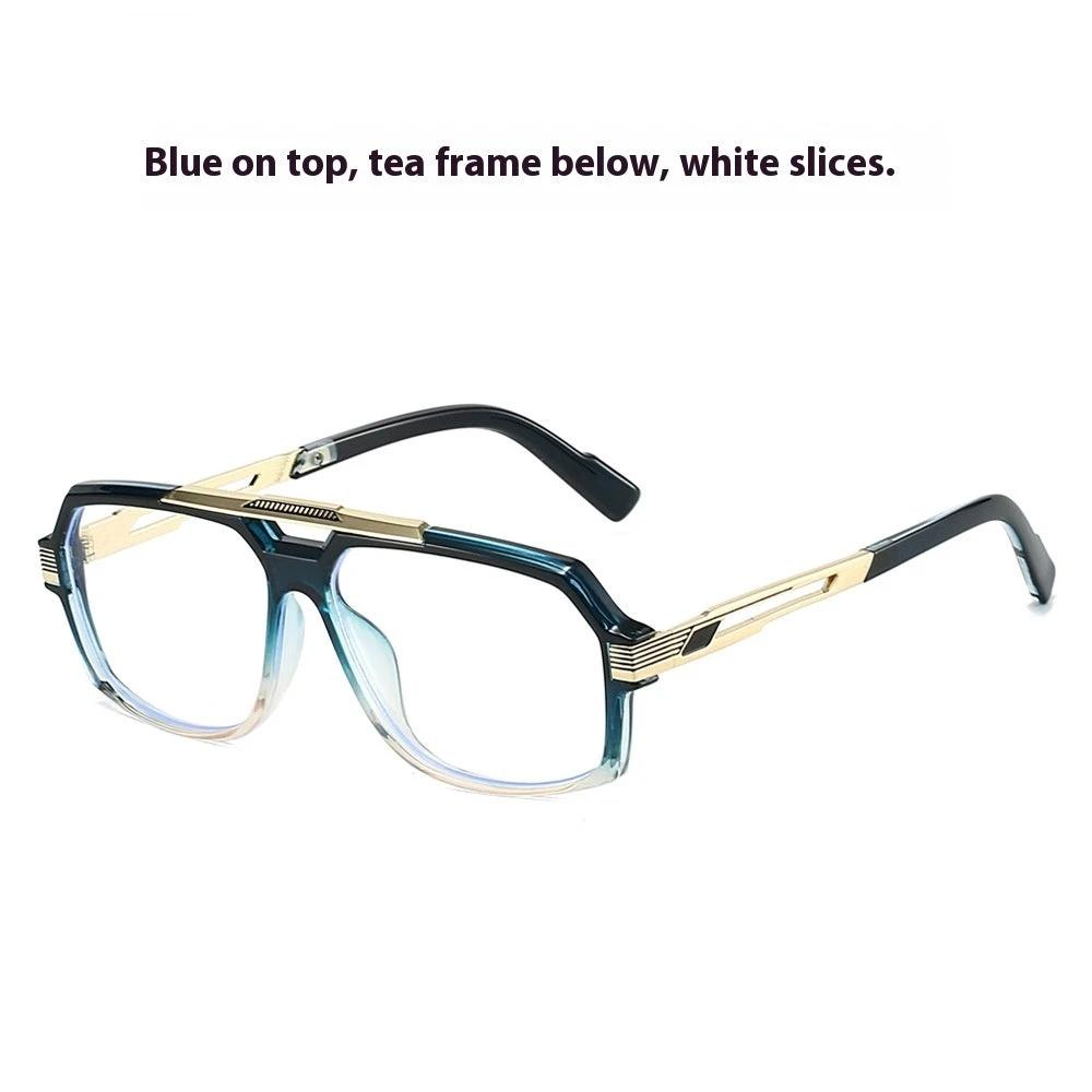 Men's Metal Mirror Leg Paint Fashion All-match Sun-resistant Sunglasses by GJG Denim
