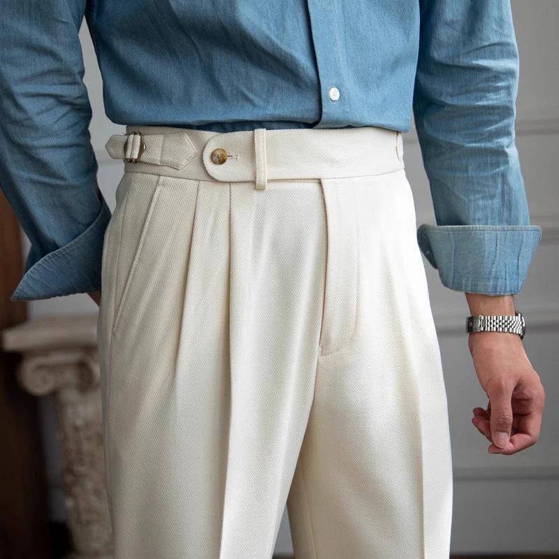 Men's British Style Business Casual Pants by GJG Denim