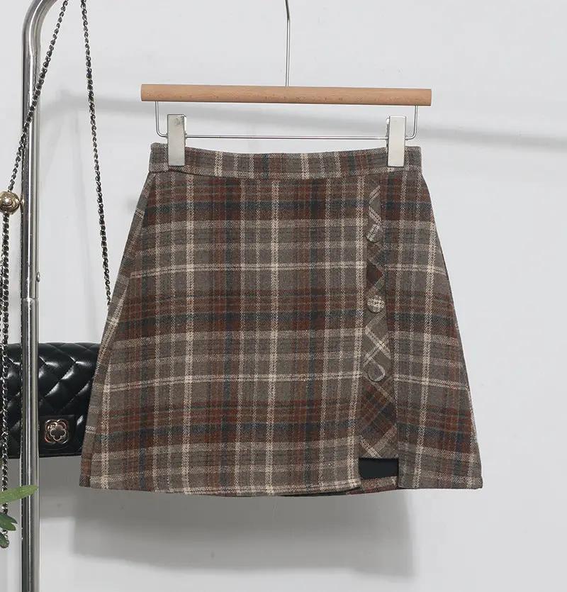 Irregular High-waisted A-line Skirt For Women by GJG Denim
