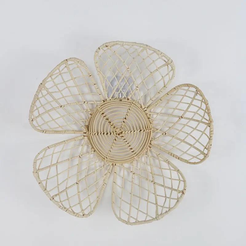 Floral Woven Rattan Wall Decor by GJG Denim