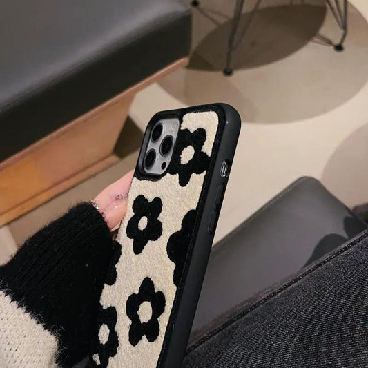 Plush Flowers Are Suitable For Ladies Autumn And Winter Mobile Phone Cases by GJG Denim