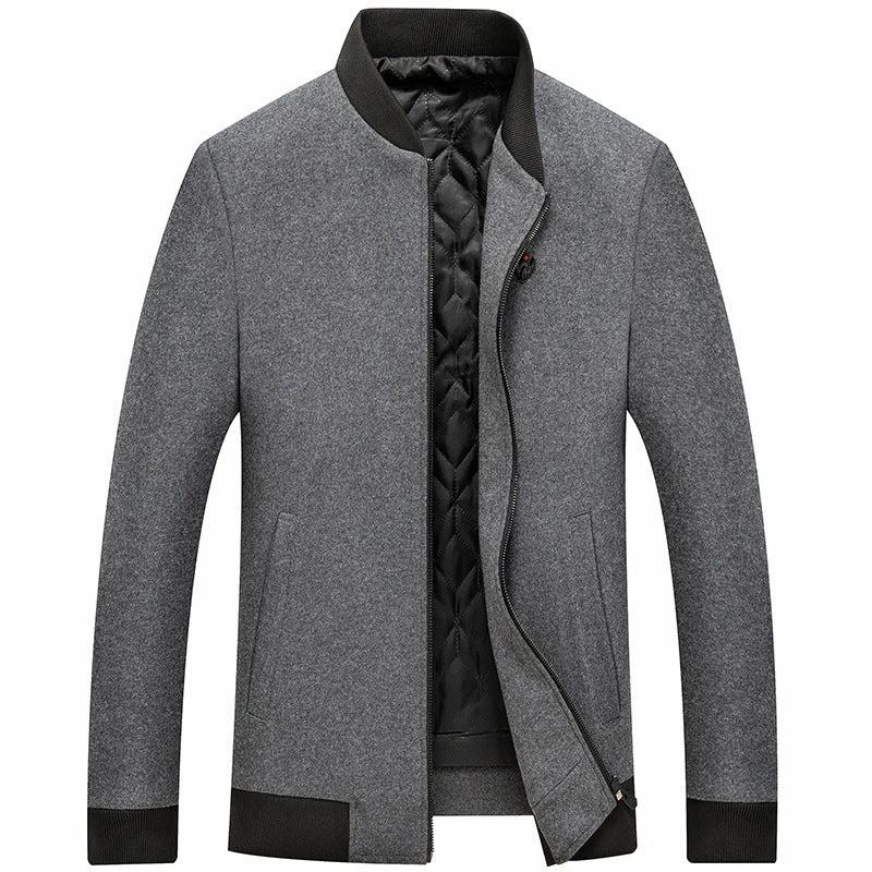 Men's Woolen Top Cotton And Thickening Jacket by GJG Denim