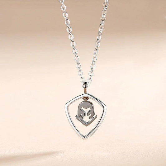 Simple Hollow Shield Pendant Necklace For Men by GJG Denim