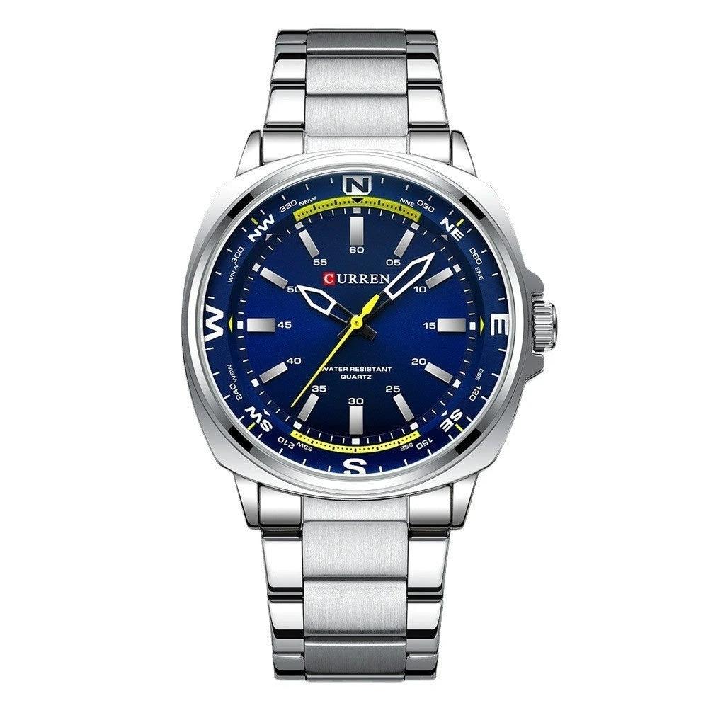Fashionable Steel-band Casual Business Quartz Watch For Men by GJG Denim