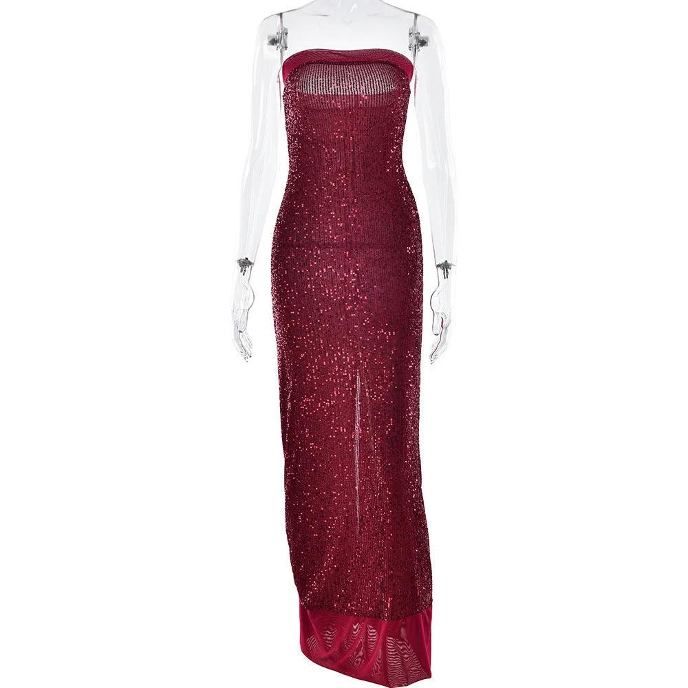 Women's Evening Dress Elegant Bandeau Slim-fit by GJG Denim