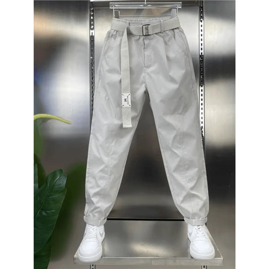 Trendy Relaxed-fit Versatile Patchwork Cropped Pants For Men by GJG Denim