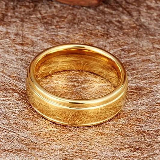 Fashion Creative Gold Stainless Steel Ring For Men by GJG Denim