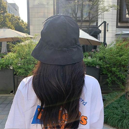 Slimming Drawstring Elastic Sun Hat For Sun Protection by GJG Denim