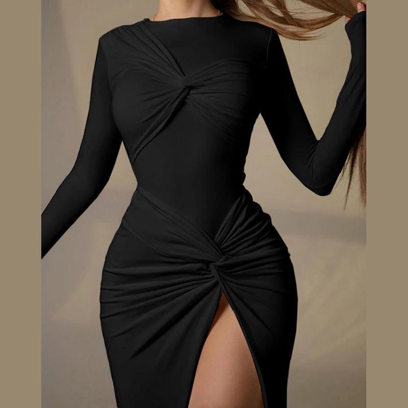 High Slit High Waist Slim Fit Dress Women by GJG Denim