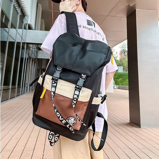 Men's Color Matching Backpacks by GJG Denim