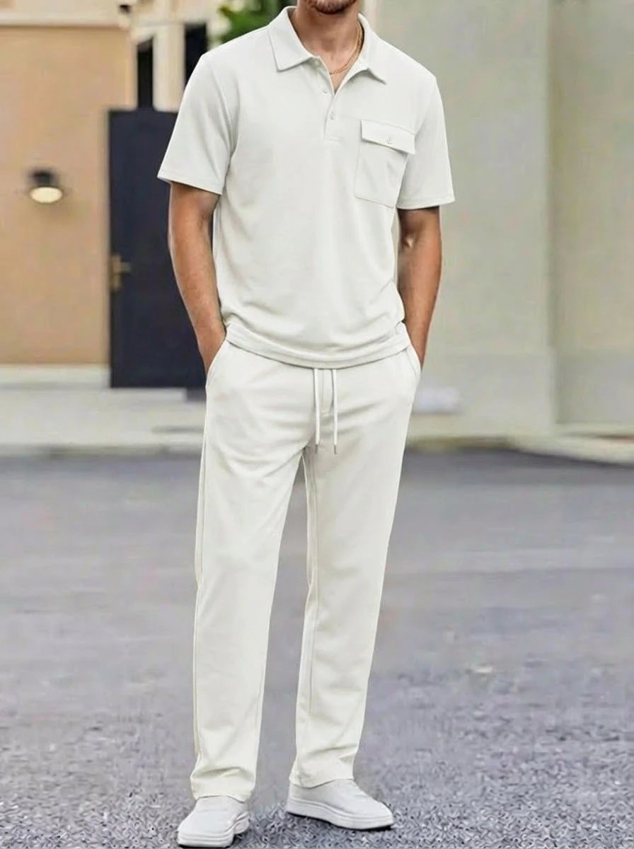 Men's Short Sleeve Pants Set by GJG Denim