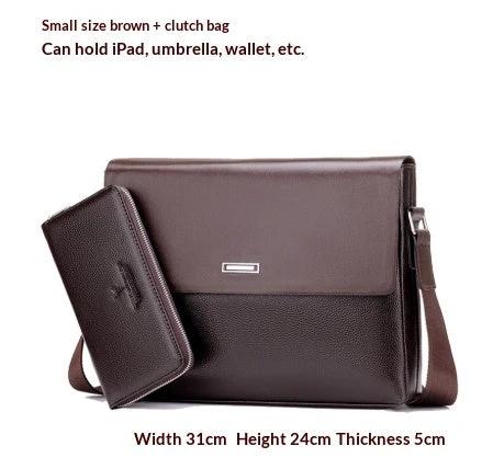 Trendy Men's Business Office And Casual Large-capacity Leather Bag by GJG Denim