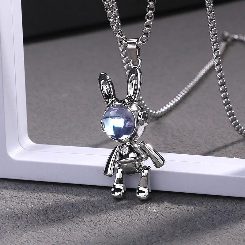 Men's Creative Movable Mechanical Rabbit Necklace by GJG Denim