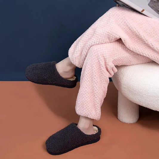 Furry Slippers Soft Winter Bedroom Slippers Women by GJG Denim