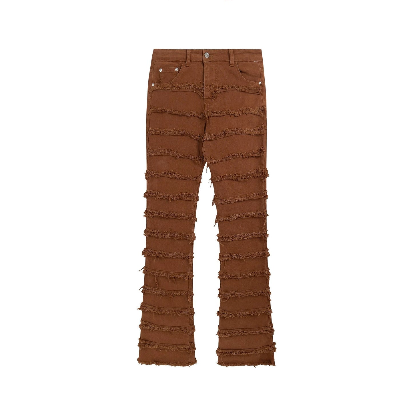 Men's Heavy Work Splicing Slim Fitting Denim Trousers by GJG Denim