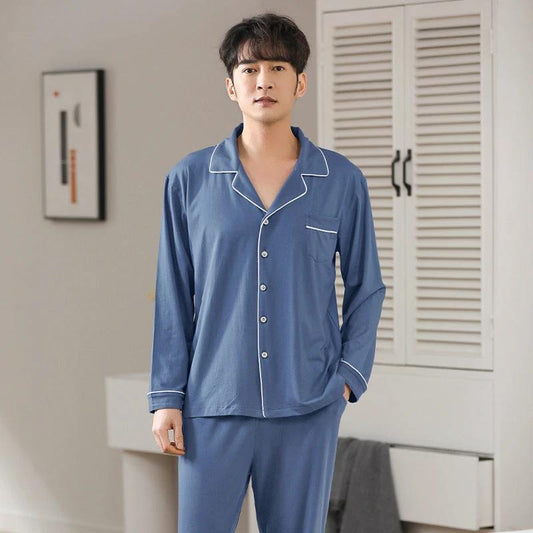 Men's Long Sleeve Pajamas by GJG Denim