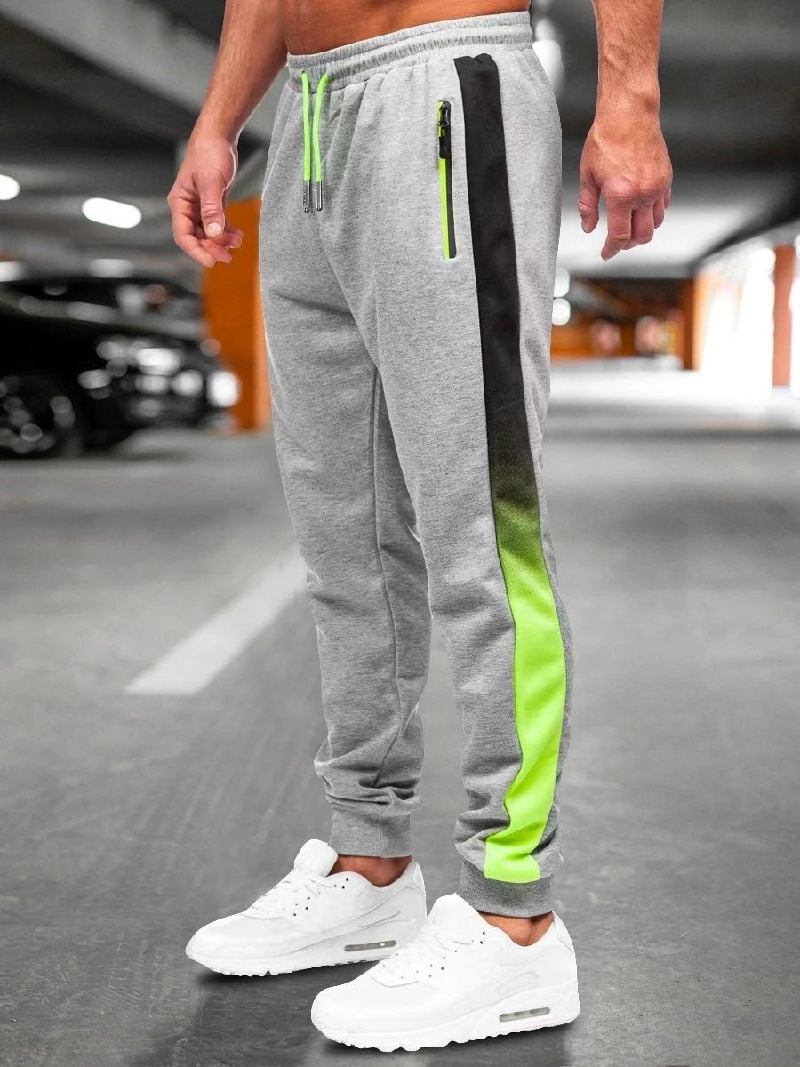 Men's Gradient Color Sports Casual Running Pants by GJG Denim