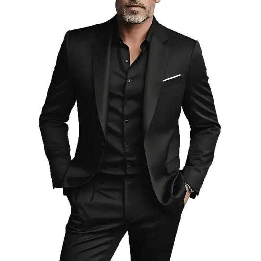 Men's Business-Casual Two-Piece Suit by GJG Denim