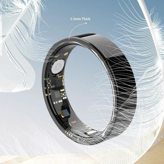 Multi-functional Waterproof Smart Ring For Health Monitoring And Fitness Tracking For Men by GJG Denim
