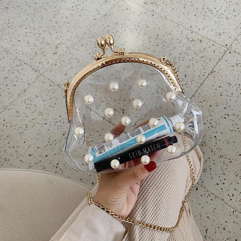 Pearl Jelly Chain Messenger Bag Women by GJG Denim