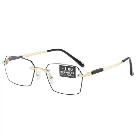 Men's Glasses With Frameless Color-Changing Lenses by GJG Denim