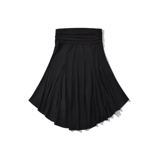 Women's Low-Waist Pleated Irregular Bodycon Skirt by GJG Denim