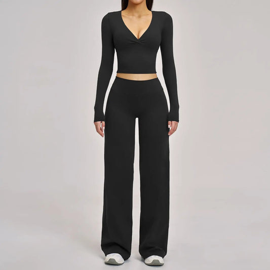 Women's All-Match Casual Yoga Outfit Set by GJG Denim