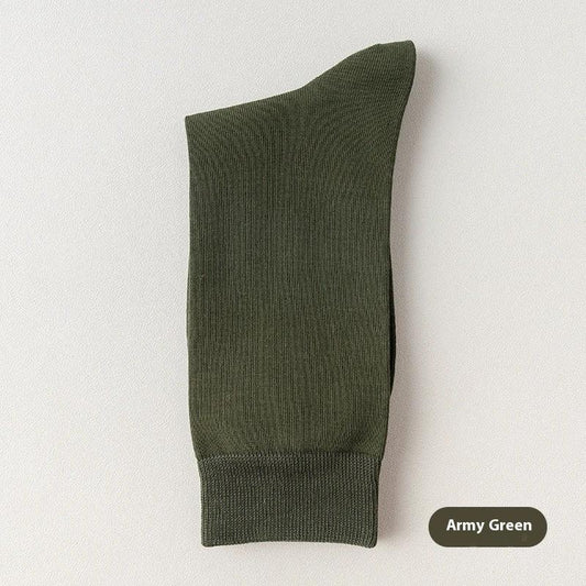 Men's Mid-calf Pure Cotton Business Socks by GJG Denim