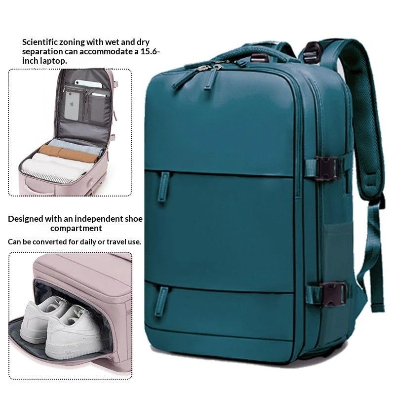 Men's Casual Travel Waterproof Laptop Backpack With Dry-Wet Separation by GJG Denim