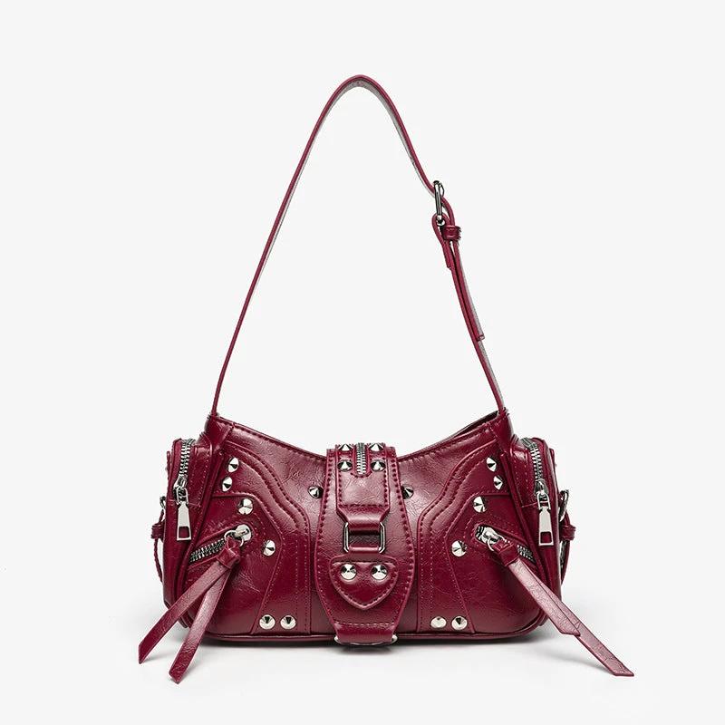 Edgy Y2k-style Single-shoulder Commuter Crossbody Biker Bag by GJG Denim