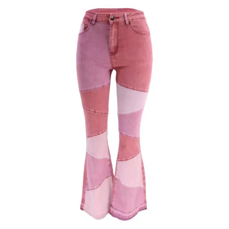 Women's Wide-leg Fashion Stitching Jeans by GJG Denim